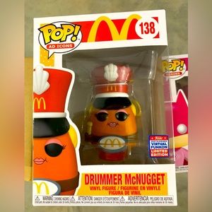 McDonalds Funko Pop 2021 Virtual Funkon Exclusive Drummer McNugget New in box